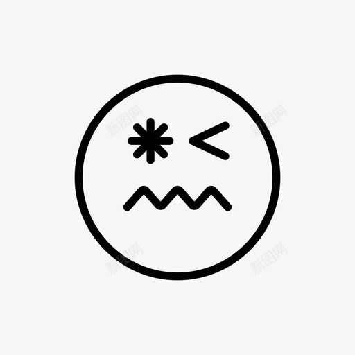 表情情绪担心图标svg_新图网 https://ixintu.com 情绪 担心 表情 表情线