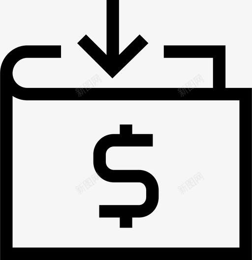 钱包现金钱包美元图标svg_新图网 https://ixintu.com 收入 现金钱包 美元 金融 钱包