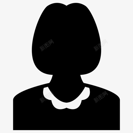女士头像人物图标svg_新图网 https://ixintu.com 人物 头像 女人 女士