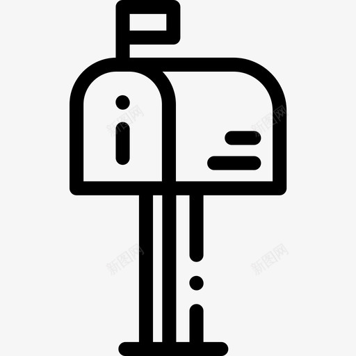 邮政信箱触点12线性图标svg_新图网 https://ixintu.com 信箱 线性 触点 邮政