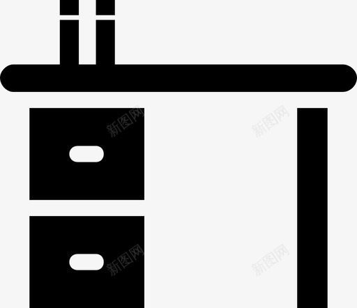 办公桌家具工作台图标svg_新图网 https://ixintu.com 办公桌 家具 工作台