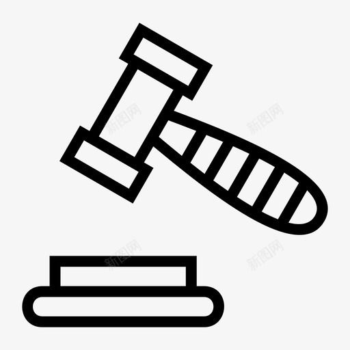 法律拍卖犯罪图标svg_新图网 https://ixintu.com 拍卖 木槌 正义 法律 犯罪 锤子