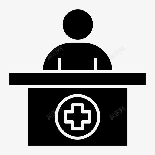 医院前台医疗预约图标svg_新图网 https://ixintu.com 前台 医疗 医院 接待 药房 预约