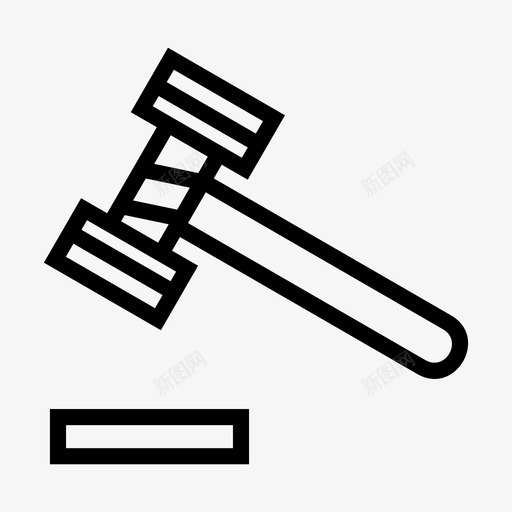 法律拍卖犯罪图标svg_新图网 https://ixintu.com 拍卖 木槌 正义 法律 犯罪 锤子