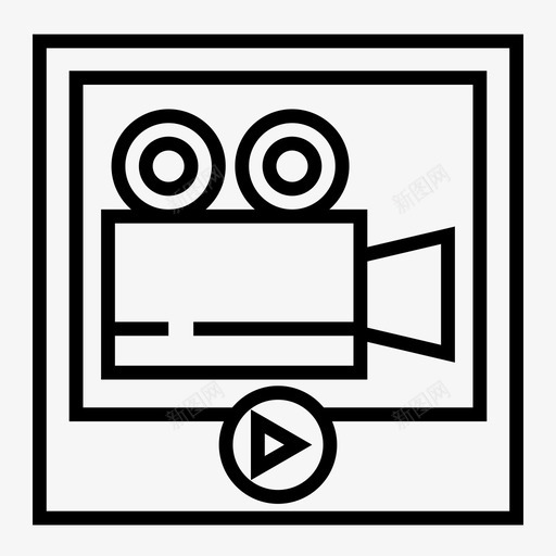 视频动画电影图标svg_新图网 https://ixintu.com 动画 博客 播放 文件 电影 视频