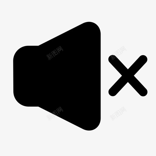 系统_音量关闭svg_新图网 https://ixintu.com 系统_音量关闭