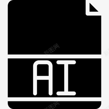 AI文件扩展名4填充图标图标