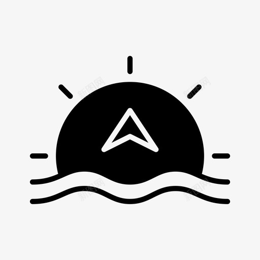 自然太阳日出图标svg_新图网 https://ixintu.com 天气 太阳 日出 自然 铭文