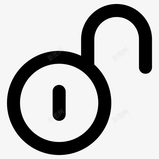 解锁无密码挂锁图标svg_新图网 https://ixintu.com 安全 挂锁 无密码 解锁