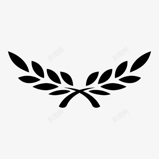 桂冠胜利图标svg_新图网 https://ixintu.com 桂冠 胜利