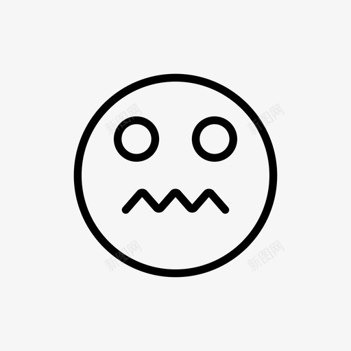 表情情绪担心图标svg_新图网 https://ixintu.com 情绪 担心 表情 表情线