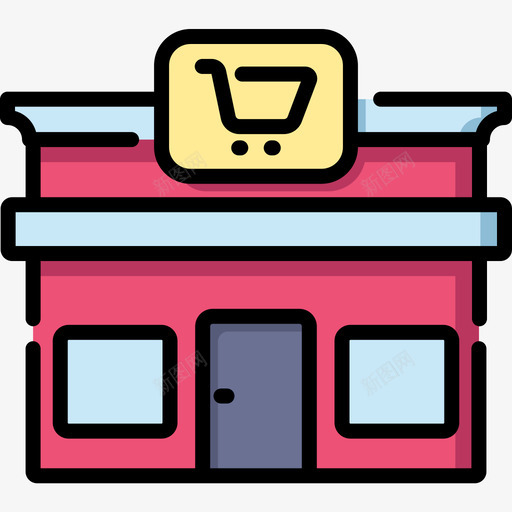 商店零售8线性颜色图标svg_新图网 https://ixintu.com 商店 线性 零售 颜色