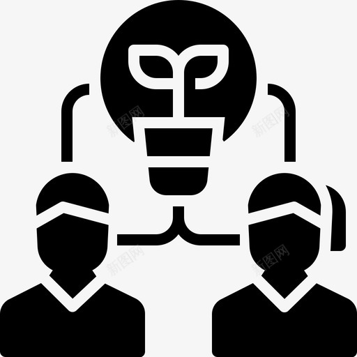 用户头脑风暴业务图标svg_新图网 https://ixintu.com 业务 团队 头脑 想法 战略 用户 风暴