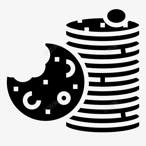 饼干薯条点心图标svg_新图网 https://ixintu.com 点心 薯条 面包 饼干