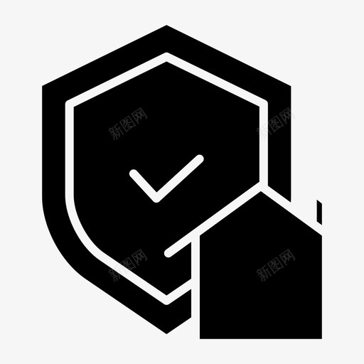 安全住宅房产图标svg_新图网 https://ixintu.com 住宅 安全 房产 房地产