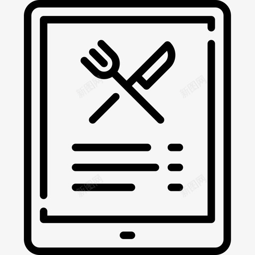 电子餐厅81线性图标svg_新图网 https://ixintu.com 电子 线性 餐厅