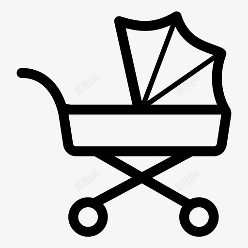 婴儿车童车童年图标svg_新图网 https://ixintu.com 儿童 婴儿车 手推车 童年 童车
