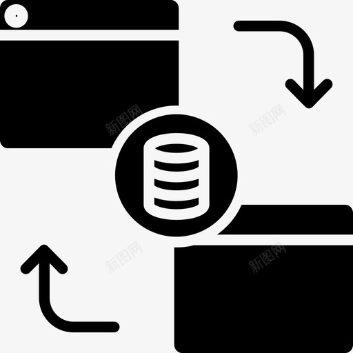 数据传输数据科学3固体图标svg_新图网 https://ixintu.com 固体 数据 数据传输 科学