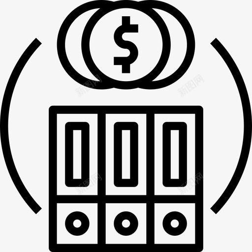 银行业大数据30线性图标svg_新图网 https://ixintu.com 大数 数据 线性 银行业