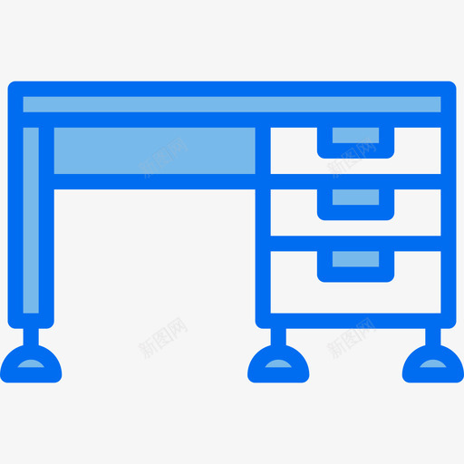 桌面办公用品4蓝色图标svg_新图网 https://ixintu.com 办公用品 桌面 蓝色