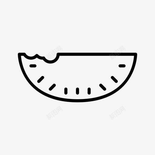水果多汁甜瓜图标svg_新图网 https://ixintu.com 夏季 多汁 水果 甜味 甜瓜