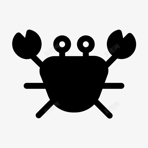 螃蟹海滩夏天图标svg_新图网 https://ixintu.com 假期 夏天 夏季字形图标 海滩 螃蟹 阳光
