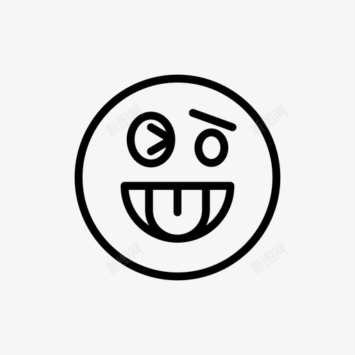 厚脸皮表情脸图标svg_新图网 https://ixintu.com 厚脸皮 微笑 舌头 表情