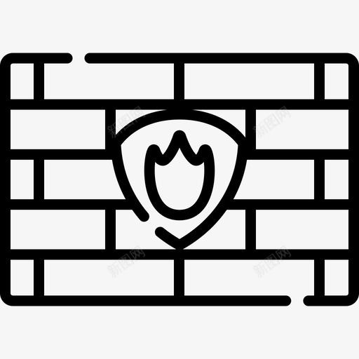 防火墙防护安全13线性图标svg_新图网 https://ixintu.com 安全 线性 防护 防火墙