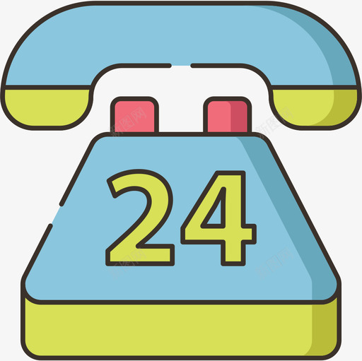 24小时联系我们图标线颜色svg_新图网 https://ixintu.com 24小时 图标 我们 联系 颜色