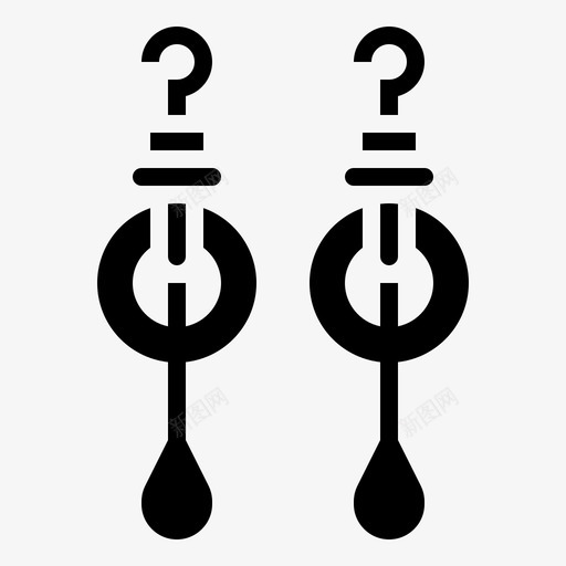 采购产品耳环配件珠宝图标svg_新图网 https://ixintu.com 产品 奢侈品 珠宝 纪念品 耳环 配件 采购 雕刻