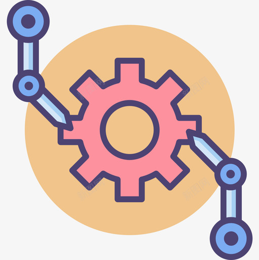 部件机器人图标线颜色svg_新图网 https://ixintu.com 图标 机器人 部件 颜色