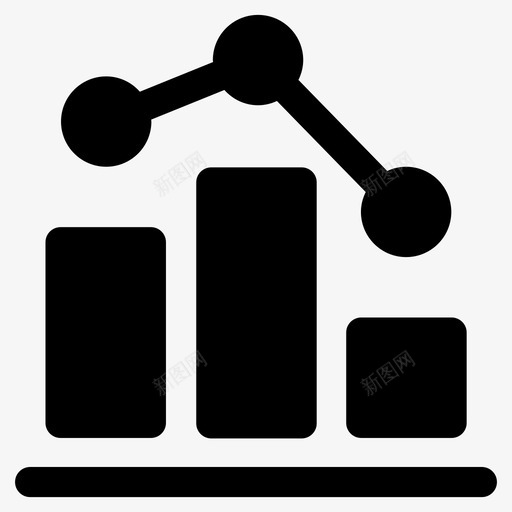 趋势图分析条形图图标svg_新图网 https://ixintu.com 业务图 分析 数据分析字形图标 条形图 统计趋势 趋势图
