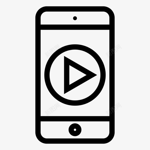 手机视频手机视频播放播放视频图标svg_新图网 https://ixintu.com 图标 手机 播放 视频