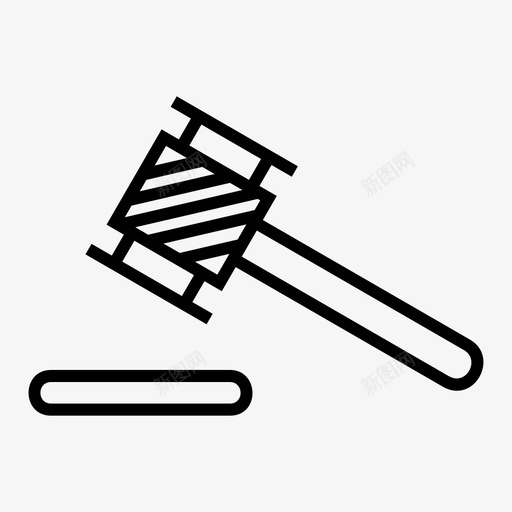 法律拍卖犯罪图标svg_新图网 https://ixintu.com 拍卖 木槌 正义 法律 犯罪 锤子