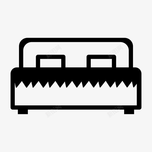 床卧室睡觉图标svg_新图网 https://ixintu.com 内部 卧室 房子 睡觉