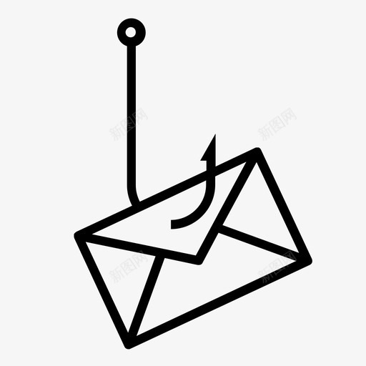 网络钓鱼电子邮件黑客攻击图标svg_新图网 https://ixintu.com 恶意软件 电子邮件 网络攻击 网络钓鱼 黑客攻击