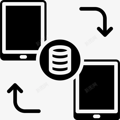 智能手机数据科学3固态图标svg_新图网 https://ixintu.com 固态 手机 数据 智能 科学