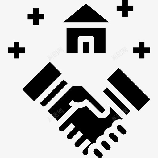 成交房地产142填充图标svg_新图网 https://ixintu.com 填充 成交 房地产