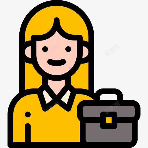 职业女性33家直系肤色图标svg_新图网 https://ixintu.com 33家 直系 职业女性 肤色