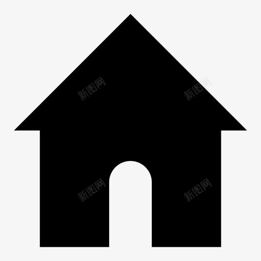 家建筑物房子图标svg_新图网 https://ixintu.com 地方 建筑物 房子