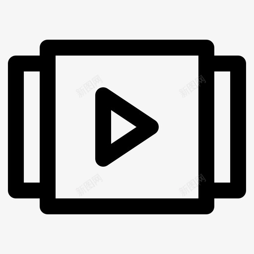 视频播放器电影用户界面图标svg_新图网 https://ixintu.com 用户界面 电影 视频播放器