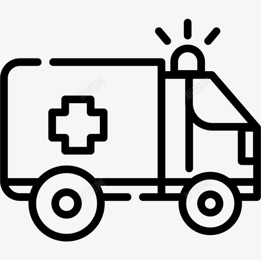 救护车19号游行直线型图标svg_新图网 https://ixintu.com 19号 救护车 游行 直线 线型