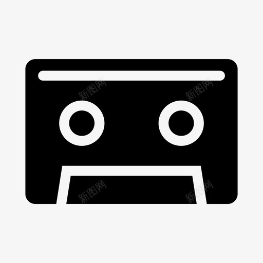 盒式磁带音频音乐图标svg_新图网 https://ixintu.com 复古卡带 录音机 盒式磁带 音乐 音频