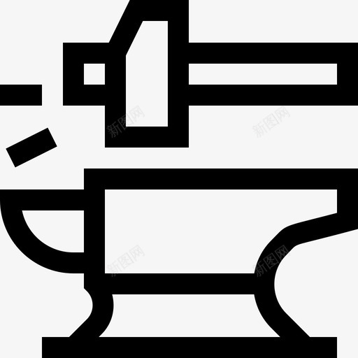 铁砧历史4直线图标svg_新图网 https://ixintu.com 历史 直线 铁砧