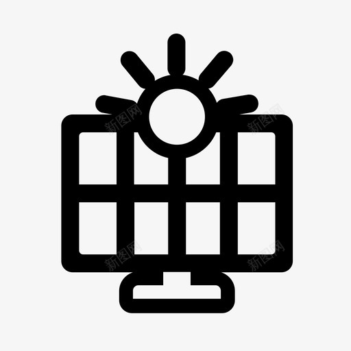 太阳能充电桩svg_新图网 https://ixintu.com 太阳能充电桩 线性