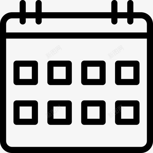 日历办公室174线性图标svg_新图网 https://ixintu.com 办公室 日历 线性
