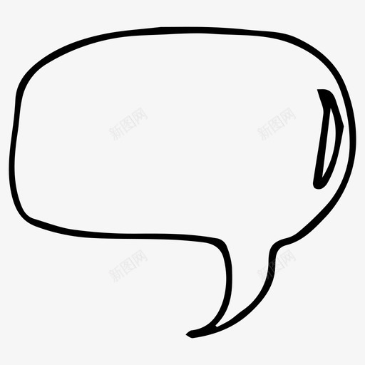 语音泡泡对话涂鸦图标svg_新图网 https://ixintu.com 对话 泡泡 涂鸦 留言 语音