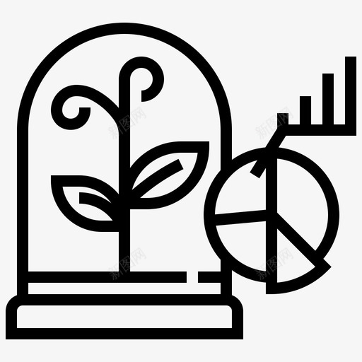 古植物生物技术线图标svg_新图网 https://ixintu.com 古植物 生物技术线