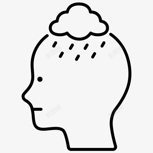 抑郁焦虑障碍图标svg_新图网 https://ixintu.com 心理健康 悲伤 抑郁 概述 焦虑 障碍