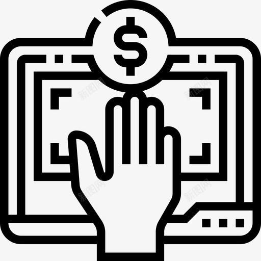 网上银行fintech元素3线性图标svg_新图网 https://ixintu.com fintech元素3 线性 网上银行